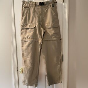 Cabela’s Men’s Nylon Cargo Convertible Pants/Shorts size 32 x 30 Excellent Shape